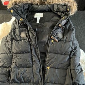 Charter club vest with faux fur hood detachable